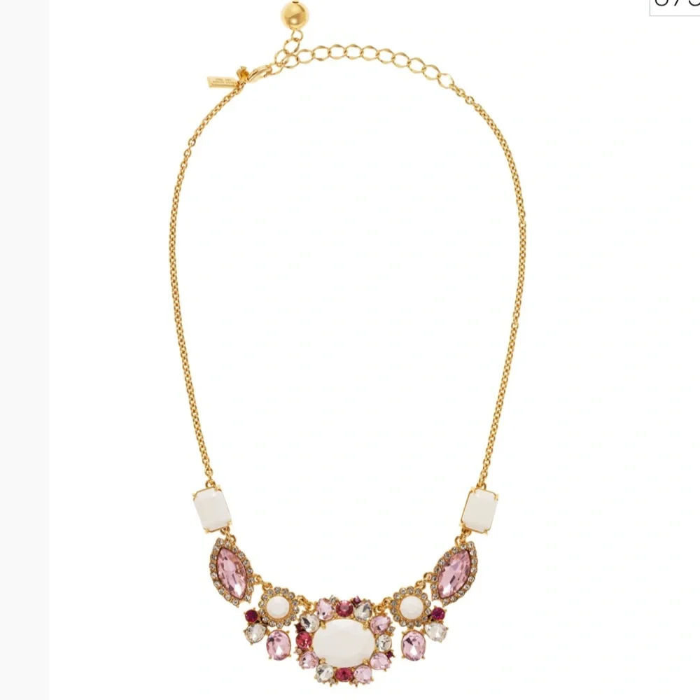 Kate Spade Pink Jeweled Statement Necklace